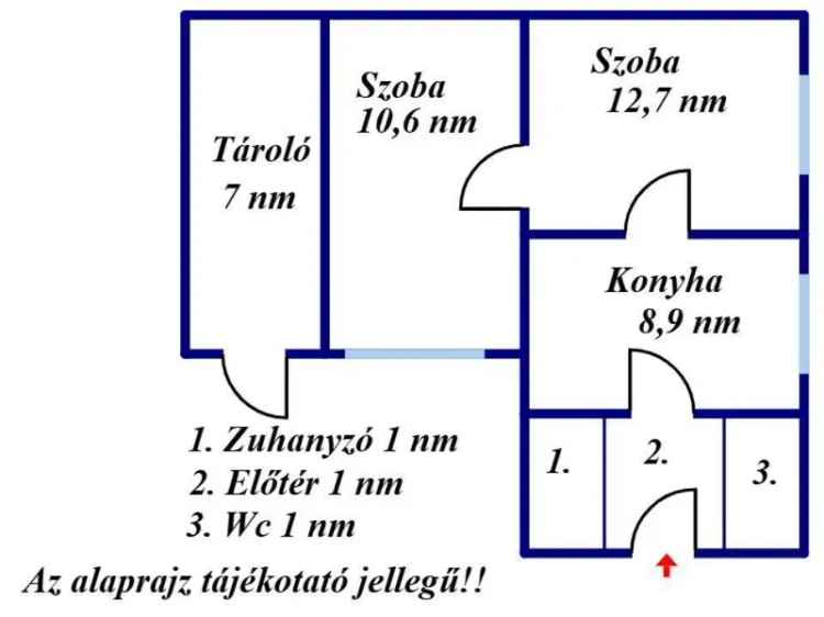 Eladó ház Kisújszállás főút mellett, 2 szobás ingatlan eladó