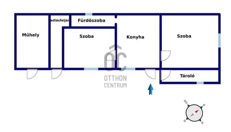Bakonyszombathelyi családi ház eladó 59nm 1108nm telekkel