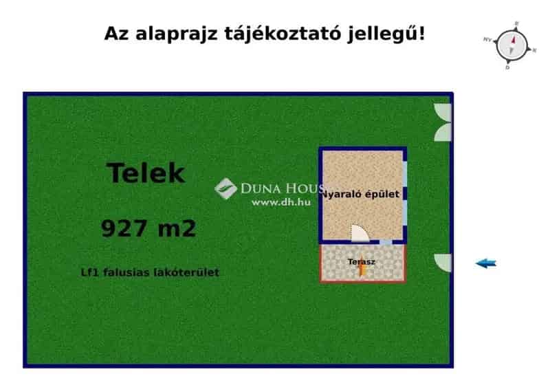 Csopak csendes részén telek nyaralóval eladó
