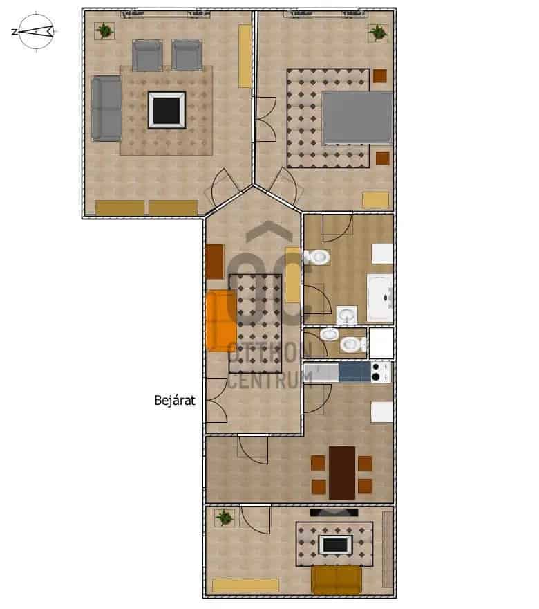 90m2-es 3 szobás lakás Budapest VI. kerületben