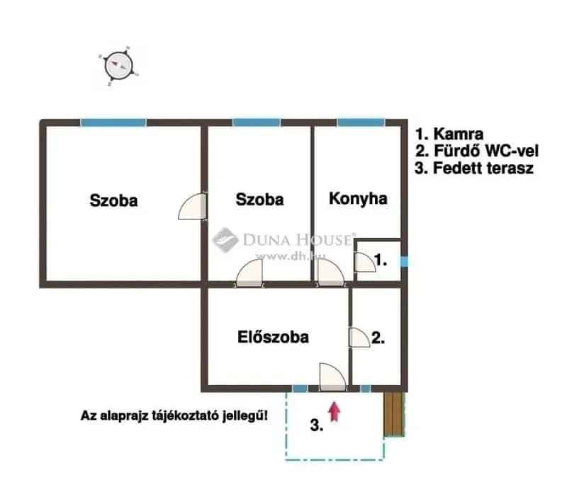 Gyömrői 62 nm-es 2 szobás házrész eladó 525 nm-es telken