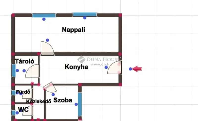 Vecsésen eladó felújított 78 m2-es 2 szobás házrész