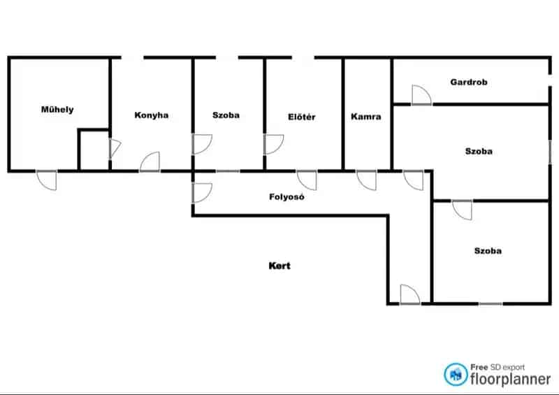 Kisújszállási családi ház eladó 105 m2 1664 m2 telekkel