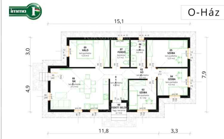 Kecskemét - Új építésű családi ház eladó - 4 szoba - 479 m2 telek