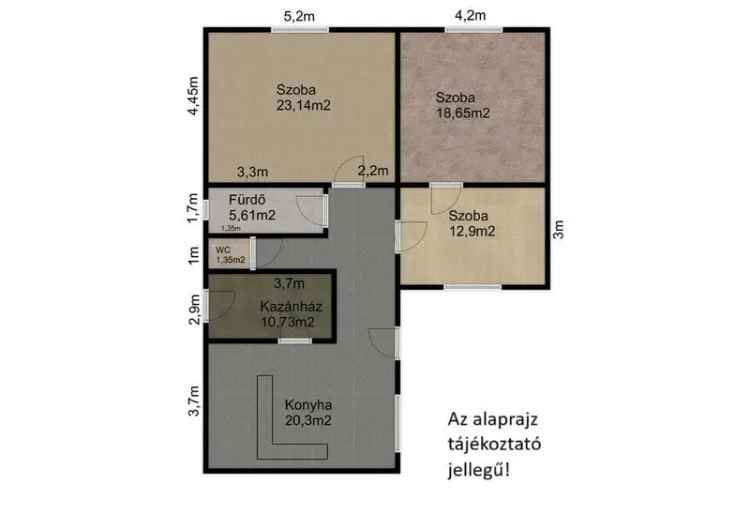 Gyulai családi ház eladó - 95 m2 - 3 szoba - garázs - Várfürdő közelében
