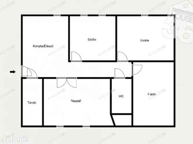 Eladó lakás Kecskemét Belvárosában 75m2-es 2 szobás frekventált helyen