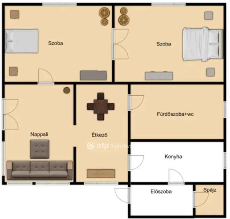 Kaba 76m2-es családi ház eladó 896m2-es telken CSOK-ra alkalmas