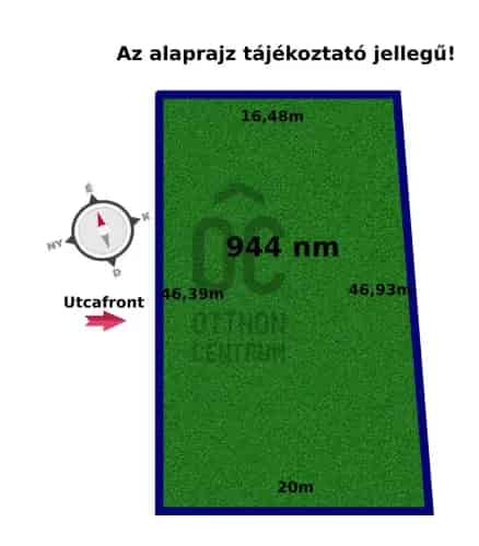Seregélyesi telek eladó - 944 nm - 2 lakóegység építhető