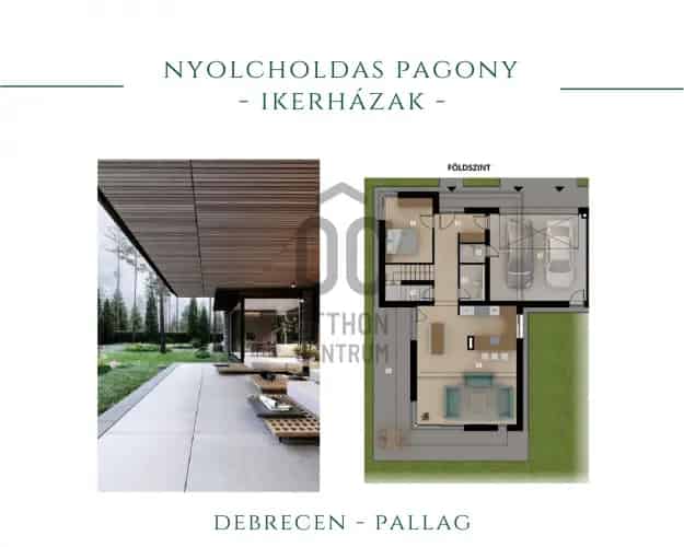Debrecen közeli új építésű ikerház eladó 190 nm 4 szoba