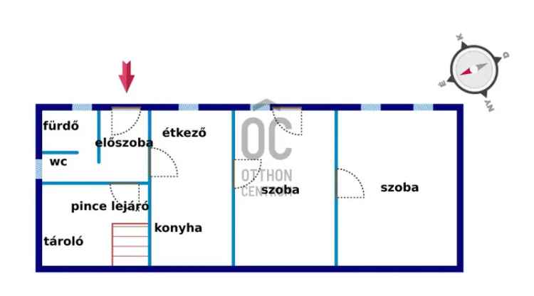 Eladó családi ház Pécs-Hirden 60 nm 2 szobával és melléképületekkel