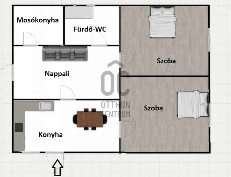 Kocson felújított családi ház eladó nagy terasszal