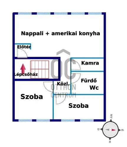 Eladó lakás Nyíregyházán, nappaliamerikai konyha, 2 szoba, napfényes