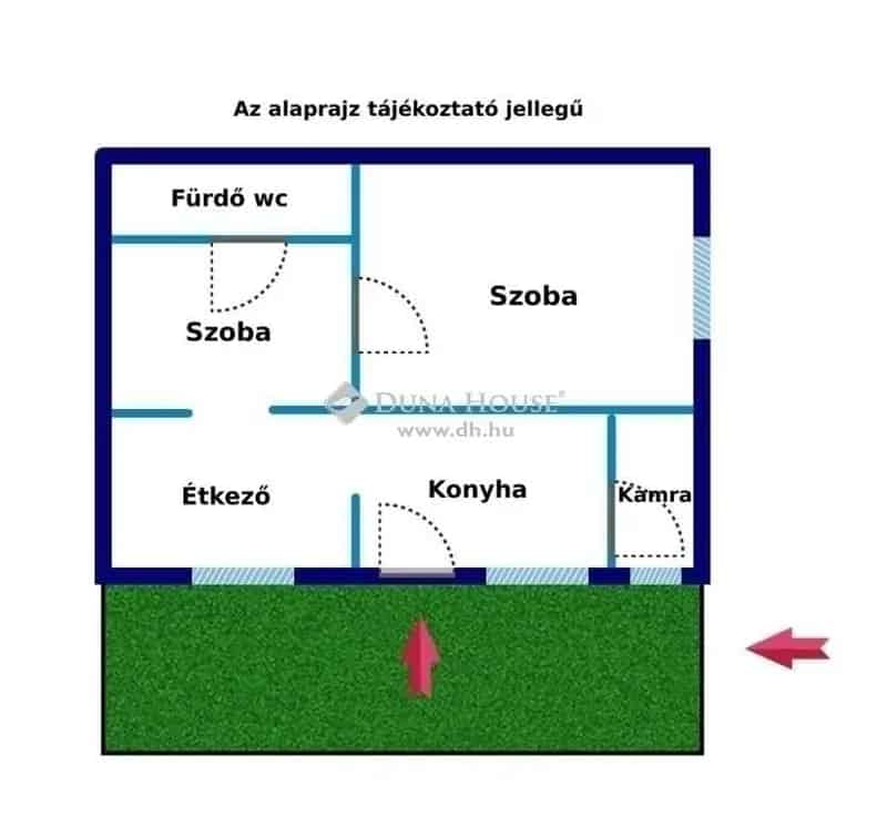 Soroksári 50 nm-es 2 szobás tégla ház eladó