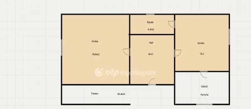 74m2-es családi ház 2250m2-es telken Nádudvaron