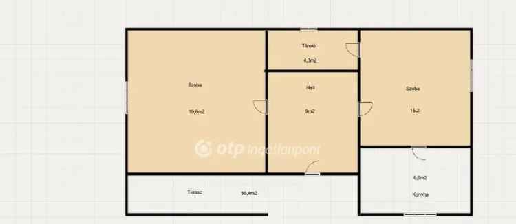 74m2-es családi ház 2250m2-es telken Nádudvaron