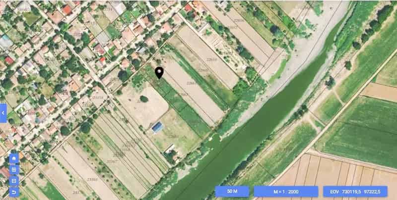 741 nm-es telek eladó Szeged közelében Holt-Tisza partján