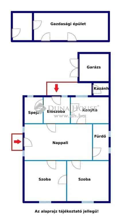 92 m2-es családi ház Kapásfaluban 3160 m2 telekkel eladó