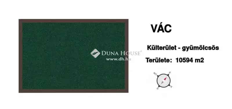 Vác külterületén gyümölcsös telek eladó 10594 m2