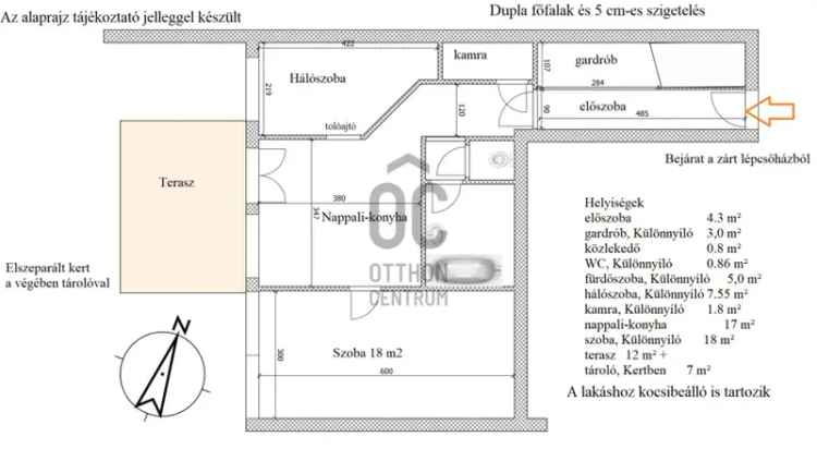 Eladó sorház Budapest XVII. kerület csendes részén kertkapcsolattal