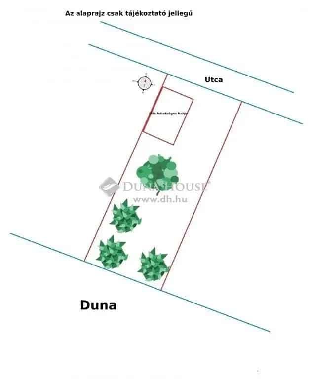Kisoroszi Duna-parti Telek Eladó 3239 m2