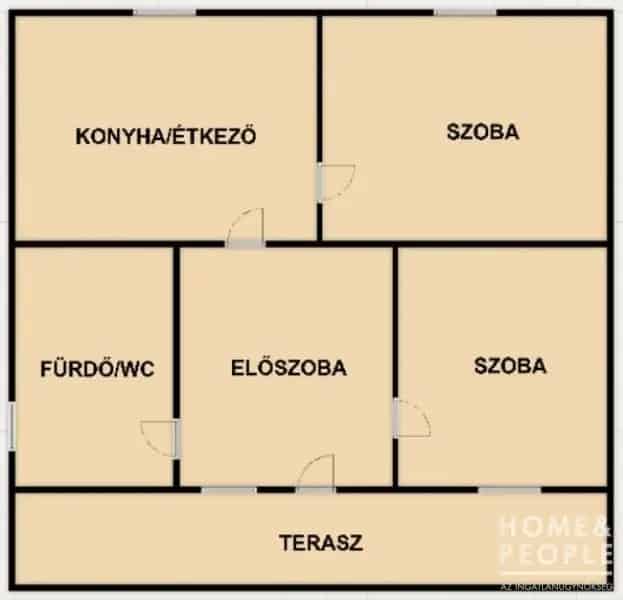 Eladó 2 szobás családi ház Kisteleken