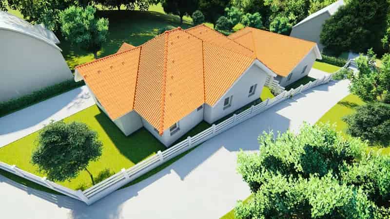 Pomázon eladó 340 nm-es kertes ikerház fél 4 hálószobával