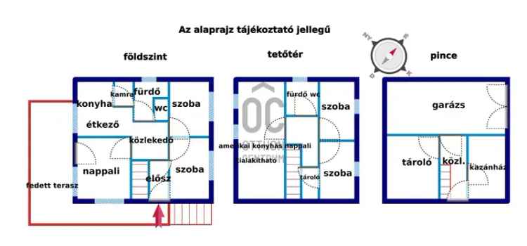 Családi ház eladó Vértesbogláron 5 szobával és gyümölcsfákkal