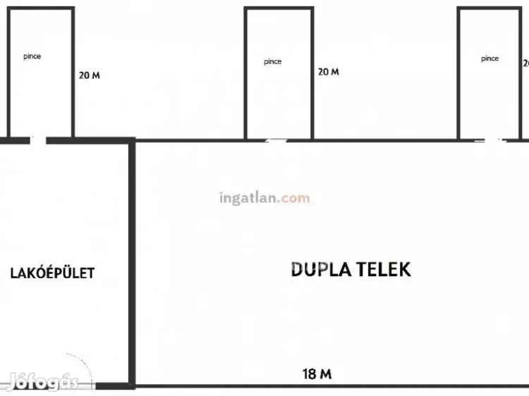 71 nm-es Újszerű Üdülő eladó Nemesnádudvaron 3 Pincével