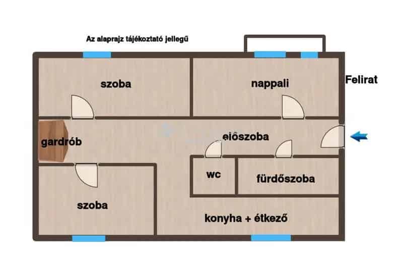 Győr Marcalváros 3 szobás erkélyes felújított lakás