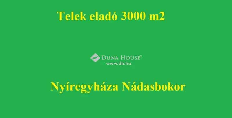 Nyiregyhaza Nadabokor 3000 m2-es belteruleti zartkert Elado