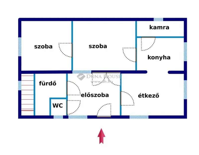 Izsák 73nm-es családi ház 2305nm-es telken eladó