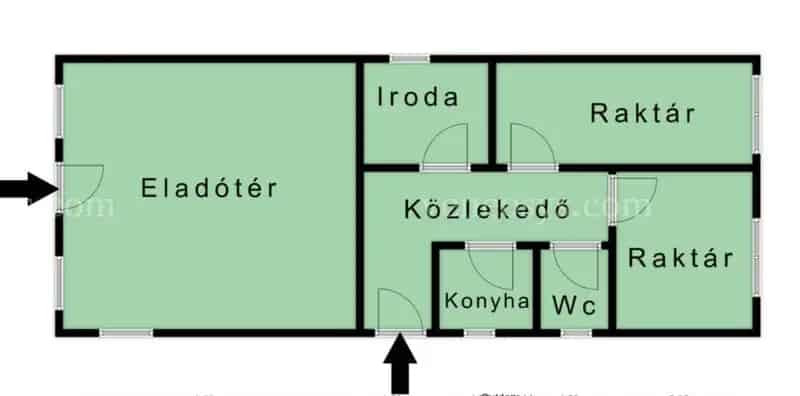 Sajószentpéter Üzlethelyiség Eladó 63 nm 370 nm telekkel