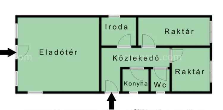 Sajószentpéter Üzlethelyiség Eladó 63 nm 370 nm telekkel