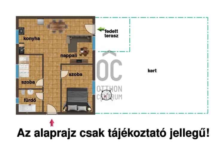 Gyömrői eladó lakás 52nm 2 szoba terasszal és kerttel