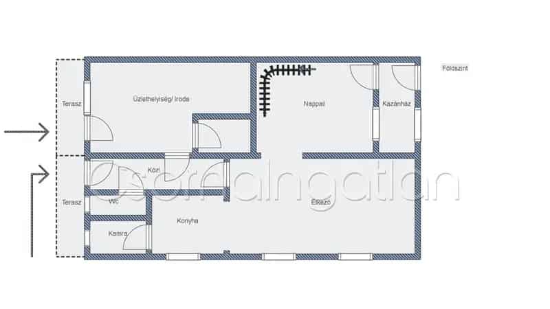 Beled 160m2-es 3 szobás családi ház üzlethelyiséggel eladó