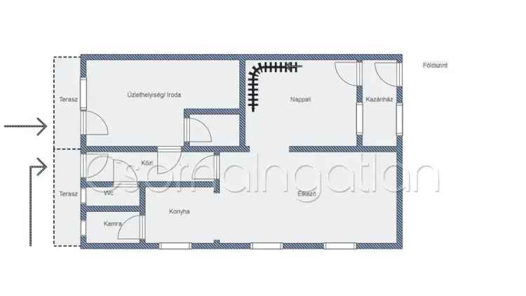Beled 160m2-es 3 szobás családi ház üzlethelyiséggel eladó