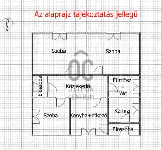 Egyeki családi ház eladó 3 szobával és garázzsal