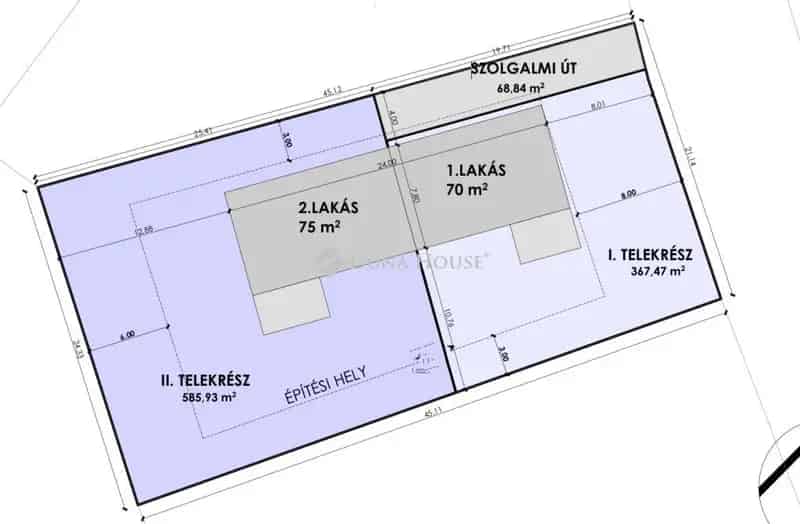 Oladi új építésű ikerházak eladó - 70 és 75 nm-es nappali + 3 szoba