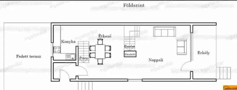 141nm-es 3 szintes ikerház Sóstóhegyen eladó