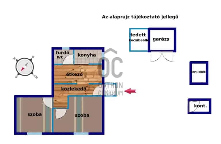Kálozi eladó ikerház felújítva 68nm 2 szoba