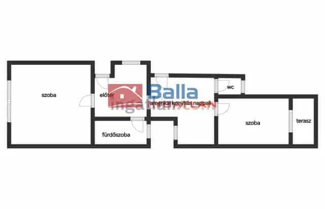73m2-es házrész eladó XVIII kerületben 70m2 kertrésszel