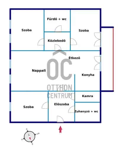 Debreceni eladó lakás 104 nm 3 szoba 2 fürdő klíma lift belső udvar