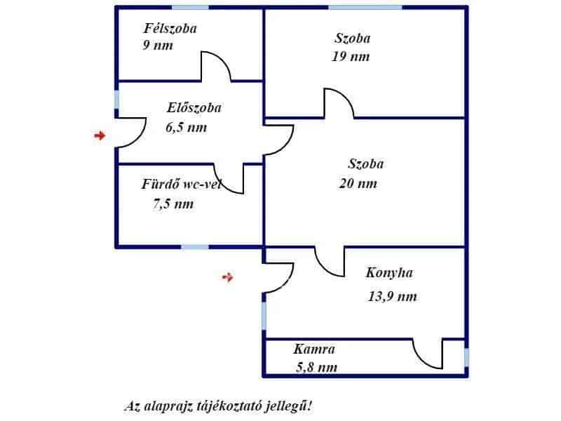817 nm-es családi ház eladó Jánoshidán