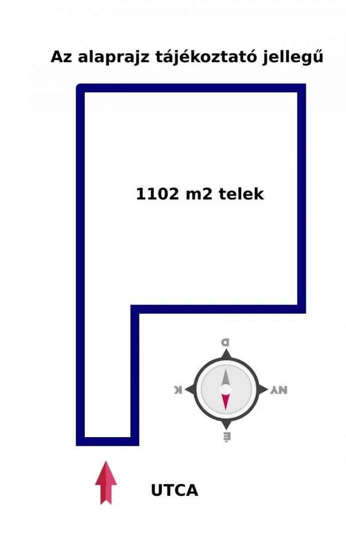 eladó építési telek Sülysáp központban, közművekkel a közelben