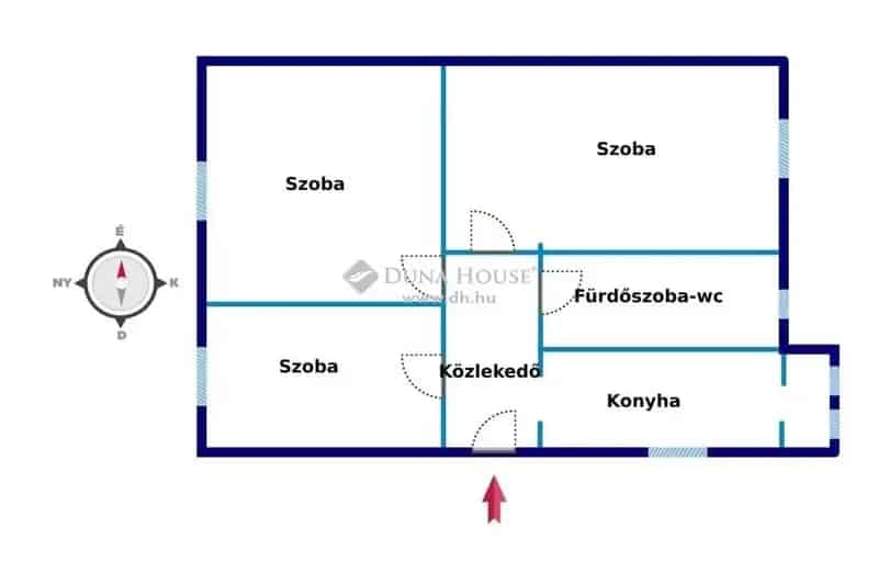 Nagyrábéi családi ház eladó - 72nm 2 szoba