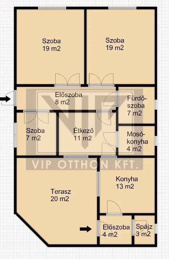 95 m2-es családi ház 1800 m2-es telekkel