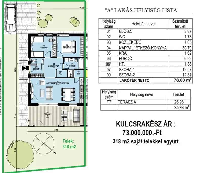 Fertőszentmiklósi 3 szobás ikerház eladó - Új építésű, modern, kerttel