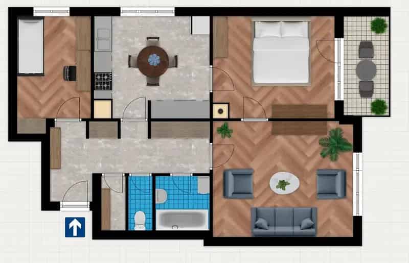 Szeged Belváros 73 m2 3 szobás erkélyes téglalakás eladó