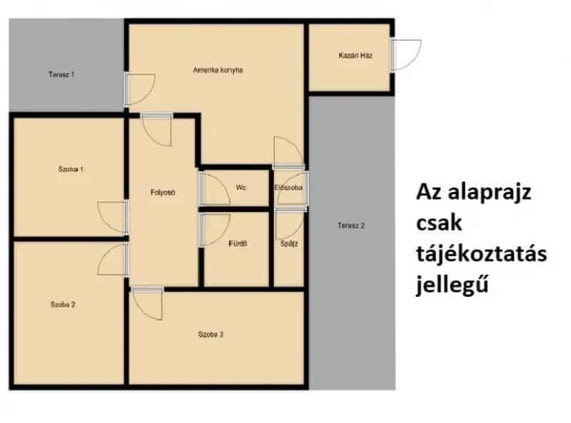 110m2 3 szobás ház Bakson eladó