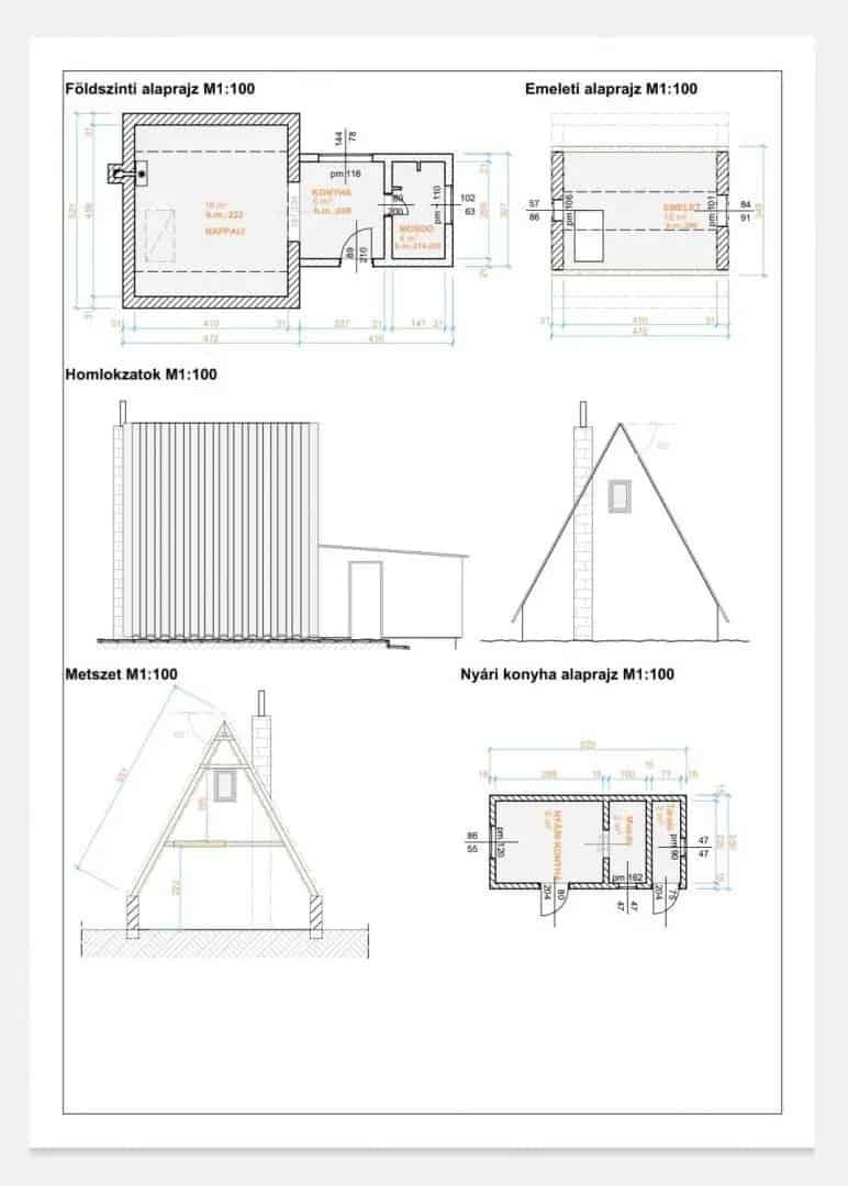 A-frame hétvégi ház Baja zöldövezetében